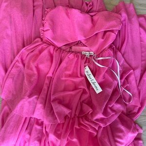 For Love & Lemons ruffle tiered dress, xs